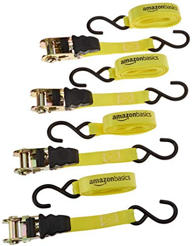 Amazon Basics Sangle à cliquet, Lot de 4, 2.5 cm