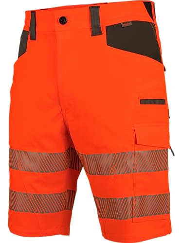 WÜRTH MODYF Warnschutz Arbeitsshorts Neon EN 20471 1 - professionelle Arbeitshose für Herren - Warnschutzhose mit Reflektoren - in den Größen 40-66 in Gelb und weiteren Farben