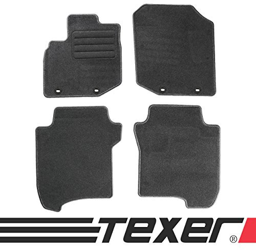TEXER Dicke Fußmatten Autoteppiche | Farbe: anthrazit/Graphit/dunkelgrau HO/JAZY08/B/C1665A