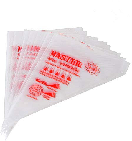 Queta 100 pcs Manga Pastelera Desechable de Plástico Manga Pastelera Tamaño Grande para Glaseado y Decoración de Pasteles Repostería Azúcar Fondant