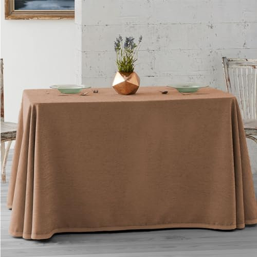 Lanovenanube Ropa o Falda Camilla, Enaguilla Rectangular de Tejido Chenilla, Medida 90x140 cm, Color Beig. Mantiene el Calor. Aspecto Aterciopelado y Tacto Muy Suave.