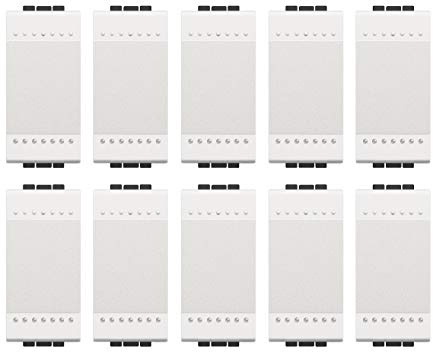 Bticino ASTN4001NKit10pz LL - Interruptor 1P 16 A 1 m blanco
