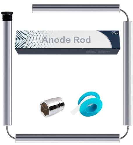 Eau Aluminium-Zink-Anodenstab, 111,8 cm, beseitigt faule Eier, riechender flexibler Warmwasserbereiter, Anodenstab für GE, Rheem, Zuverlässigkeit, Kenmore Warmwasserbereiter, inklusive 27 mm