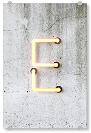 artboxONE Acrylglasbild 30x20 cm Buchstaben/E Neon Alphabet On - E - Bild buchstabenset-neon1