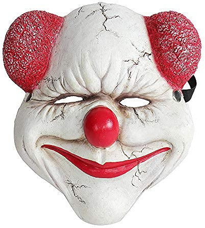 Lustige gruselige Clown-Maske mit großer Zunge, Tier-Halbmaske, Cosplay-Kostüm, Party, Halloween, Maskerade, gruselige Maske, Cosplay, dekorativ, Lächelnder Clown, Mittel