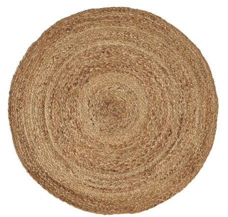 LOLAhome Alfombra Redonda Trenzada de Yute Natural Doble Costura de 100 cm