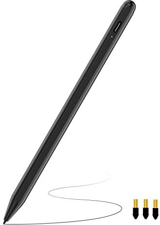 Stylus Stift für iPad 2025-2018, Schnellladefunktion & Palm Rejection Pencil für iPad A16 11./10./9-6. Generation., Air M3 M2 11/13/5./4./3., Pro M4 11/13/11''/12,9'', Mini A17 Pro/6./5. Gen