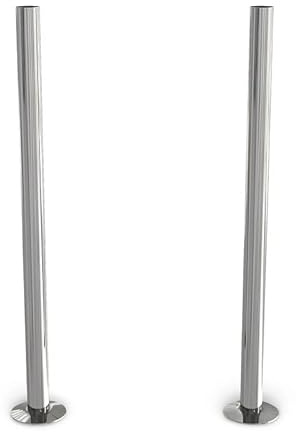 UK Radiators Cache-tuyau de radiateur en chrome poli – Finition chromée polie – Cache-tuyaux en laiton de 300 mm – Complément parfait à tout design d'intérieur
