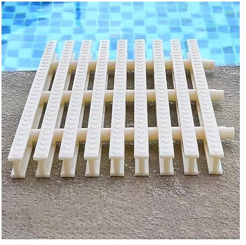 XPLKQXE Grille Vidange Plastique Résistant Aux UV ABS, Capuchons D'activité D'évier D'épissure, Caillebotis Grille Vidange Douche, Couverture Grille Piscine (Couleur : Beige-11.8in, Taille : 6pcs)