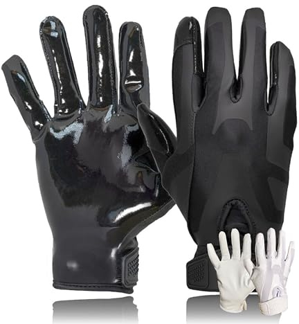 SDukes Prime 2.0 - Guanti da football americano, ricevitore (nero, L)