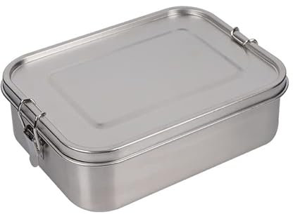 SePkus Fiambrera portátil de acero inoxidable para exteriores, fiambrera sellada para Picnic, caja de almacenamiento (1600ml)