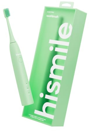 HISMILE Sonic Electric Toothbrush for Adults & Kids – Rechargeable Toothbrush with 3 Cleaning Modes, Smart 2-Minute Timer, Mode Memory & Soft-Tapered Bristles (Green)