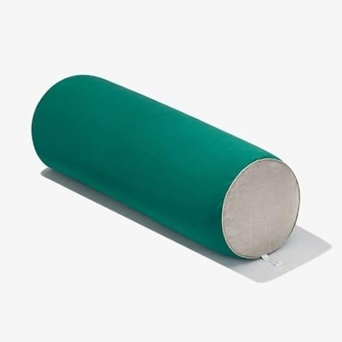 Yoga Rolle Bolster Nackenkissen Meditationskissen mit Buchweizen Baumwolle Leinen 20x60 cm