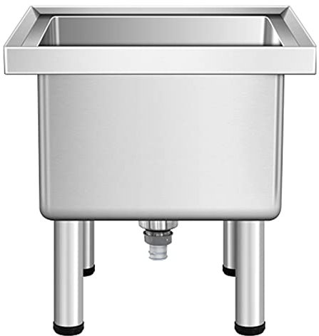 Fregadero de acero inoxidable para fregonas Fregadero de servicio para fregonas de montaje en el suelo, fregadero comercial de servicio pesado Fregadero de servicio para balcones Lavadero