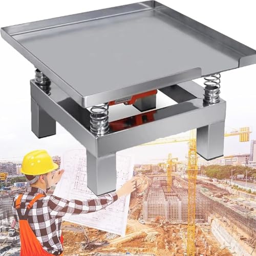 LSBHPPD Petite Table Vibrante en Béton Ciment,Sable,Vibrateur De Table Vibrante électrique en Acier Inoxydable Plate-Forme Vibrante 3000 TR/Min,pour Moulage Et Compactage,50X50