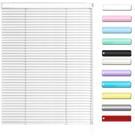 Aluminium-Jalousien für Zuhause, Büro, wasserdicht, Verdunkelungslicht, Anpassung, Breite x Höhe (70 x 180 cm), Schwarz