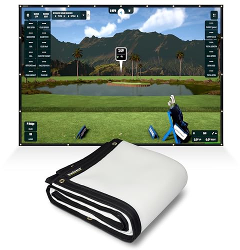 SimSpace Platinum Golf Impact Screen - Projector Screen for Golf Simulator for Home, 4 Layer Performance with Impact-Resistant Foam, Noise Reduction, Ultra 4K HD Clarity, 5 x 3 metres