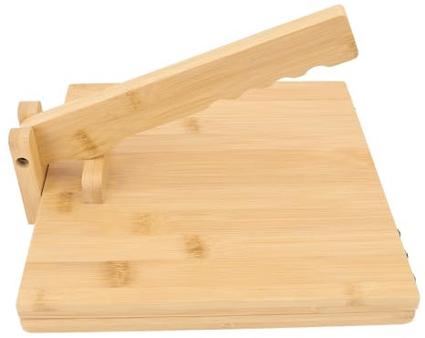 Tortilla-Pressmaschine aus Holz mit Nudelholz und Pergamentpapier, Ideal für die Küche zu Hause