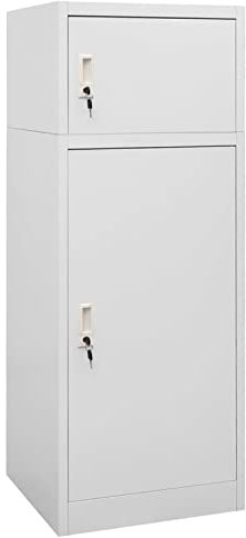 ShGaxin Sattelschrank, Werkstatteinrichtung, Metallschrank, Stahlschrank, Werkzeug Schrank, Aktenschrank, Werkzeugschränke, Büroschrank, Hellgrau 53x53x140 cm Stahl