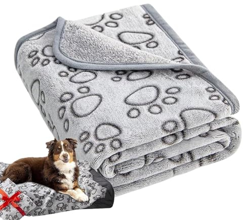 Mantas para Perros, Manta con Estampado de Patas de Gato | Manta para sofá de Cachorro - Mantas para Perros, Manta y cálida para Dormir, Manta Lavable para Cachorros para Gatos pequeños