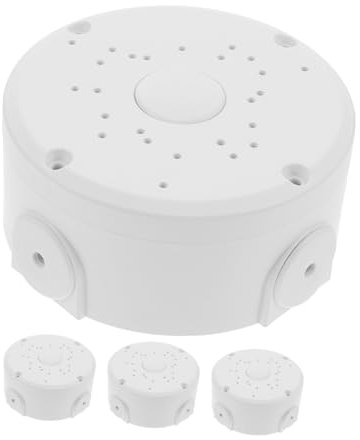 FELTECHELECTR 4pcs Outdoor Cctv Box Plastic Electrical Junction Box for Outdoor Use Security Camera Mount Bracket Hide Cable Feature