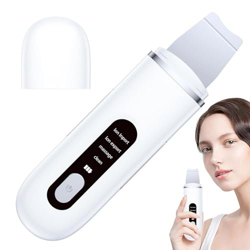 Pxcewdcx Blackhead Scrubber | Ultrasonic Skin Spatula for Face,Facial Pore Cleaner, Beauty Instrument, Blackhead Remover, Pore Cleanser Tool for Removing Blackhead