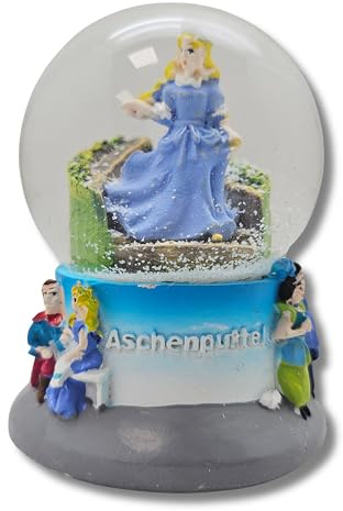 Palla di neve con fiaba, Cenerentola, sfera glitterata, motivo fiaba, Cenerentola, regalo per collezionisti, larghezza: 65 mm, altezza: 85 mm, 30036