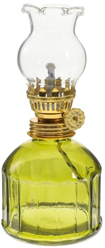 FUNOMOCYA Öllampe Glas Vintage Petroleumlampe Dekorative Sturmlaterne Innen Außen Multifunktional