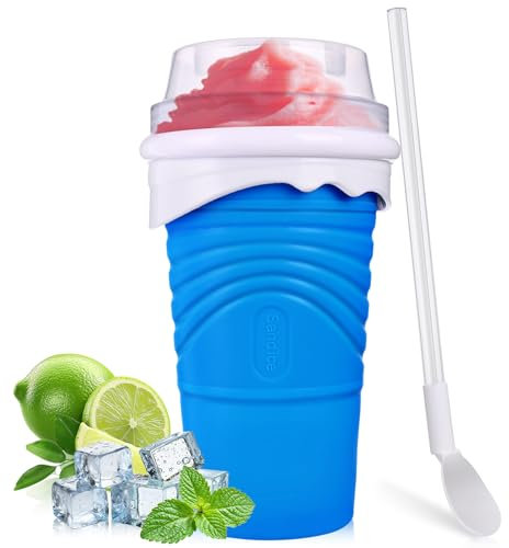 Difertes Bicchiere Granita Istantanea, Slushy Cup, Granita Fatte in Casa Veloci e Fai Da Te, Bicchiere per Granita da 500 ml, Frozen Magic Granita