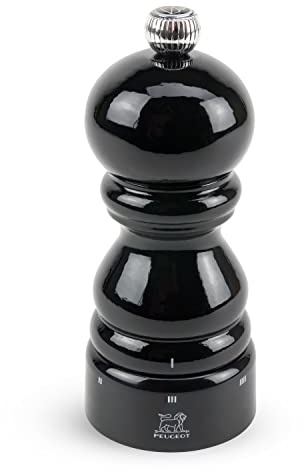 PEUGEOT Paris u'Select - Molinillo de sal de 12 cm - 6 ajustes de molienda predefinidos - Innovación de sal en polvo, mecanismo de circonio - Madera certificada PEFC - Fabricado en Francia - Acabado