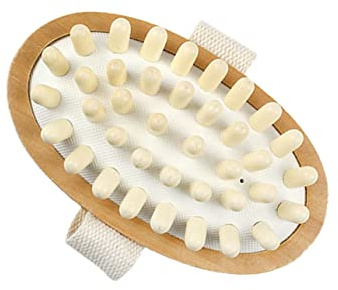 NIYANGLE Holz Körperbürste mit Kissen Massagegerät und Gummi für Zuhause nach Duschen für Frauen