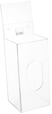Wandhandschuhhalter Acryl mit Deckel für Masken, Transparent | Steckdosen Organizer, Handschuhspender zur Wandmontage, Leicht und Platzsparend für Büro und Arbeitsbereiche
