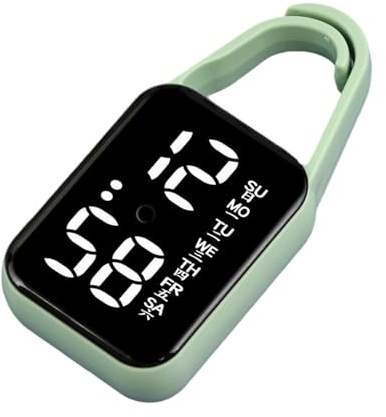 LAIOUSN Porte-clés montre de poche LED électronique à suspendre - Veilleuse étanche tactile - Montres porte-clés à suspendre, Vert, taille unique