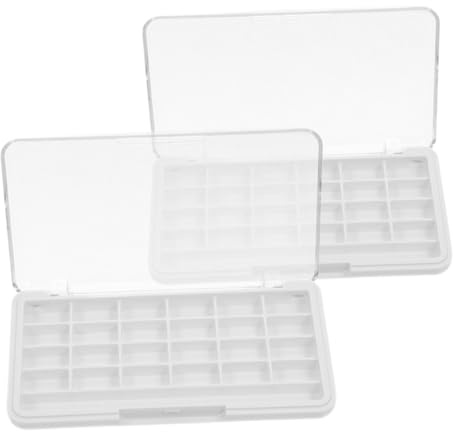 TOGEVAL Palette Vuota per Cosmetici Design Multifunzionale Coperchio Trasparente 2 Pezzi in Materiali As, Abs e Pp, per DIY e Organizzazione Cosmetici