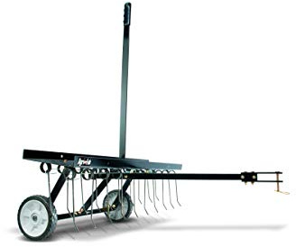 Agri-Fab AG45-0295 48-inch Working Width Spring-Tine Dethatcher - Black