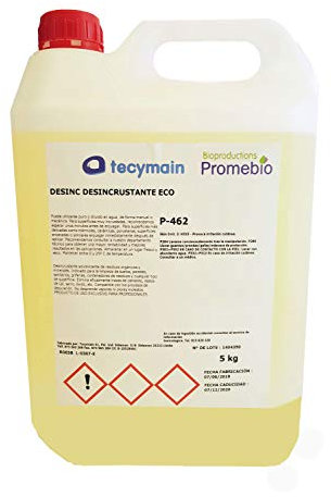 Desincrustante biológico líquido para todo tipo de superficies. Garrafa 5 L. Elimina restos orgánicos, cemento, cal, sarro, óxido, etc
