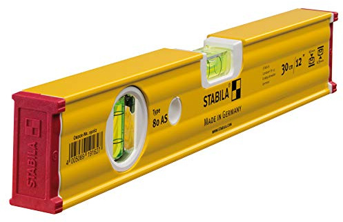 Stabila 29012 Typ 80 AS-2 30,5 cm Wasserwaage, schlankes stabiles und handliches Profil für jede Messaufgabe