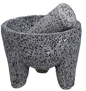 Sucos do Brasil Mortier en Pierre volcanique, Ø 11cm - Molcajete Piedra Volcanica (Petit)