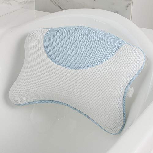 HAIBI Badewannenkissen, 3D Mesh Headrest Spa Kissen Kissen Unterstützung Hals Zurück rutschfeste Komfort Badewanne Kissen