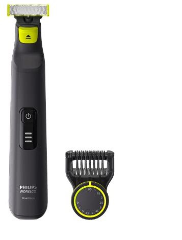 Philips Norelco OneBlade Pro Hybrid Elektrischer Trimmer und Rasierer, Schwarz, 2 Stück, QP6530/70