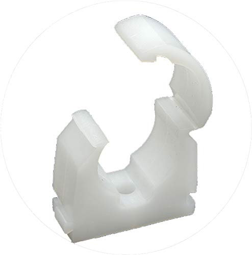 FM Products Clip Link Single Hinged Pipe Clip, White, 22mm - Pack of 10