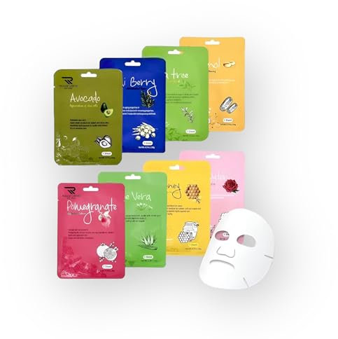 Organic Face Masks,Hydrating Collagen Facial Mask, Korean Skin Care Hydrating, Face Masks Skincare, Face Mask Facial,For All Skin Types,Premium 8 sheets.