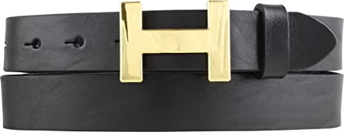 BELTINGER Damen-Gürtel HANNA aus Vollrindleder 3 cm | Schmaler Ledergürtel für Damen 30mm | Gold glänzend