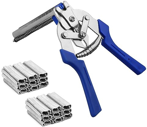 Pince à anneau de cochon, pince de clôture rapide avec 600 clips M, outils de réparation d'installation pour cages d'animaux et animaux de compagnie, clôture