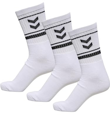 Hummel Unisex Hmlstripe Crew 3-pack Sock, Weiß, 36-40 EU