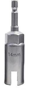1 Stück Flügelmutter Schraubendreher Schlitz Schmetterlingsschraube Steckschlüssel Schraubendreher 1/4 Zoll Sechskantschaft Stahlbohrer Bits 10/12/14/16/18 Mm,14mm