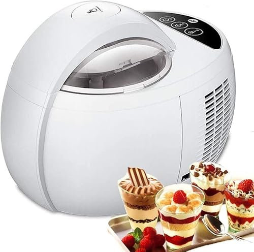 Samnuerly Machine à Lait frappé, sorbetière Maison électrique, Machine à crème glacée Molle Automatique avec Recettes de congélateur intégrées
