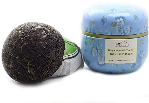 LWXLJMJZC-Thé Puerh Cru Thé Chinois Thé Pu-erh non Fermenté (uncook) du Yunnan 100g Emballé Dans de L'étain