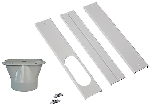 Starnearby Kit de Fenêtre de Climatiseur Portable Tuyau d'échappement Climatiseur Interface Adaptateur de Tuyau de Fenêtre Plaque d'étanchéité de la Fenêtre pour Climatiseur