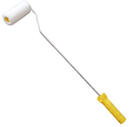 POCHY Farbroller Rollenrahmen 4-Zoll-Farbroller mit verlängertem Griff und Daumenrolle 5,2-mm-Rollenmalerei zum Streichen von Hauswanddecken bequem